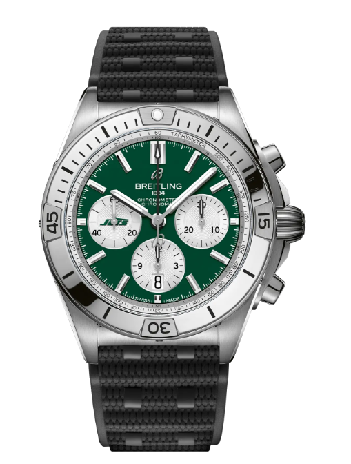 Review Breitling CHRONOMAT B01 42 NFL NEW YORK JETS EDITION Replica Watch AB01342B1L5S1 - Click Image to Close